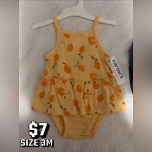 Baby girl size 3m dress onesie